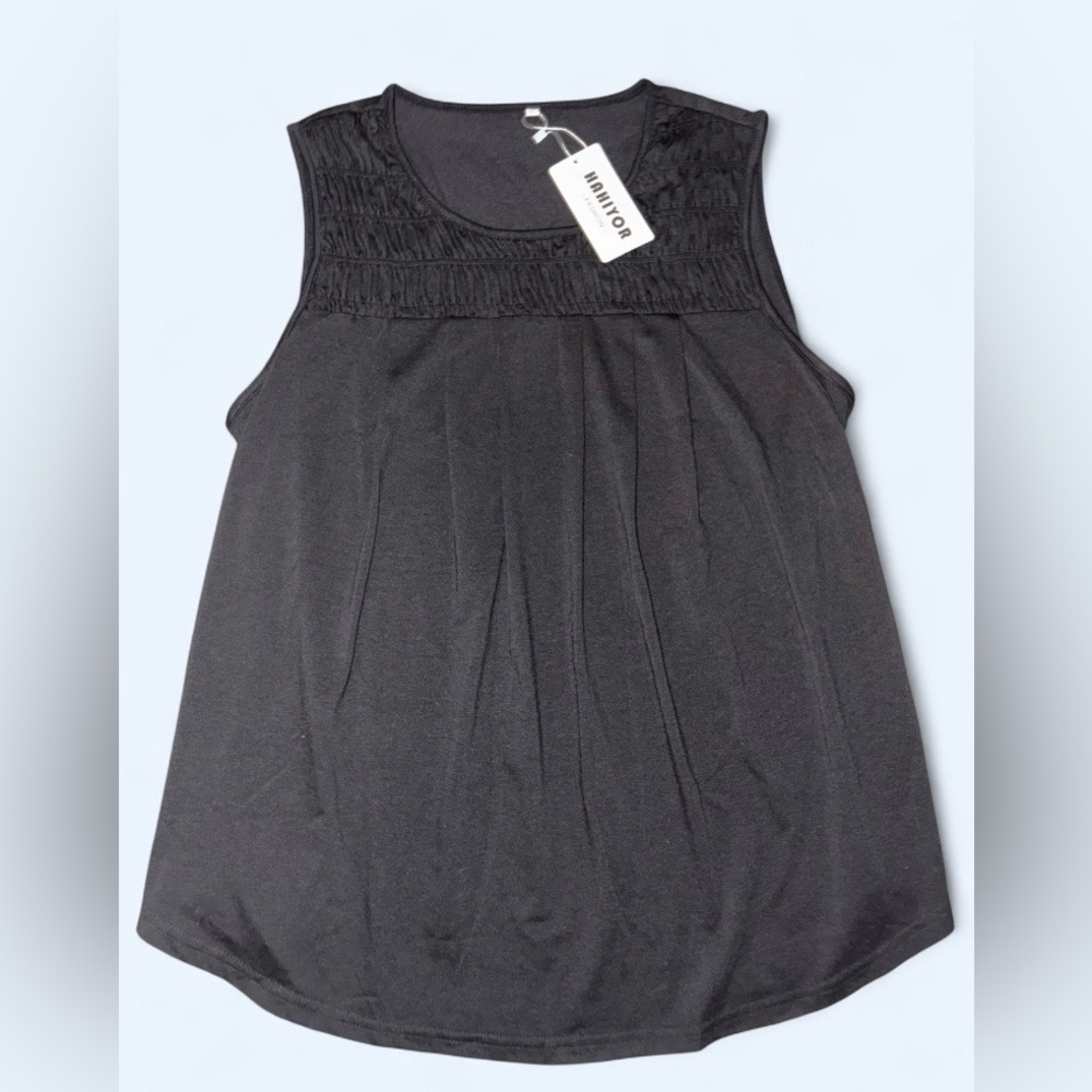 HAHIYOR Black Sleeveless Blouse, NWT - Size XL - Picture 2 of 4
